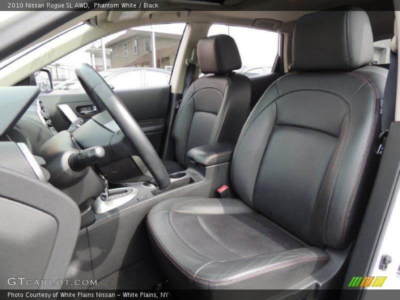 Phantom White / Black 2010 Nissan Rogue SL AWD