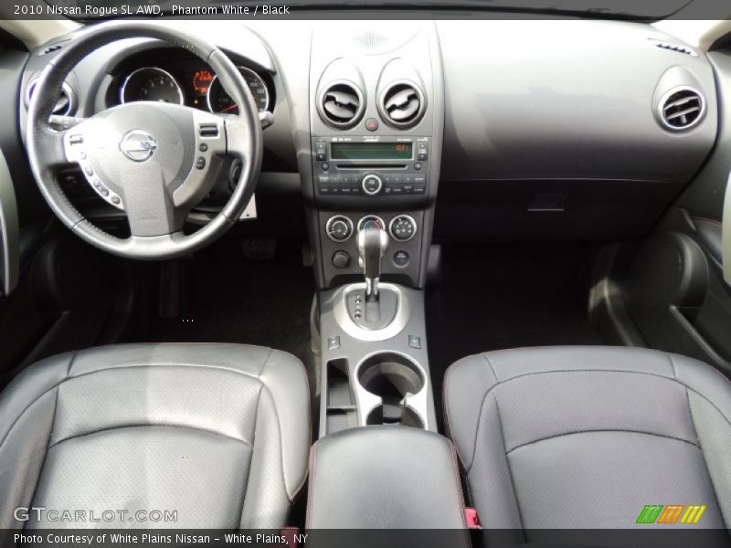 Phantom White / Black 2010 Nissan Rogue SL AWD