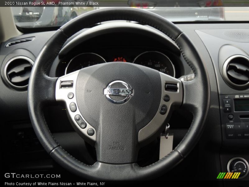 Phantom White / Black 2010 Nissan Rogue SL AWD