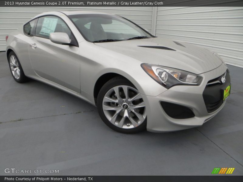 Platinum Metallic / Gray Leather/Gray Cloth 2013 Hyundai Genesis Coupe 2.0T Premium
