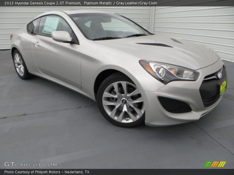 Platinum Metallic / Gray Leather/Gray Cloth 2013 Hyundai Genesis Coupe 2.0T Premium