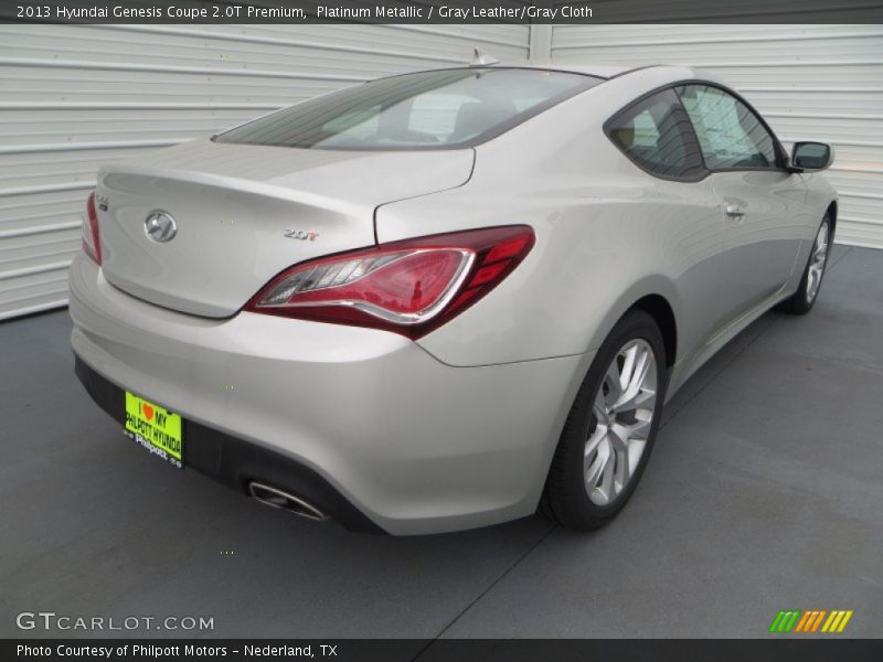 Platinum Metallic / Gray Leather/Gray Cloth 2013 Hyundai Genesis Coupe 2.0T Premium