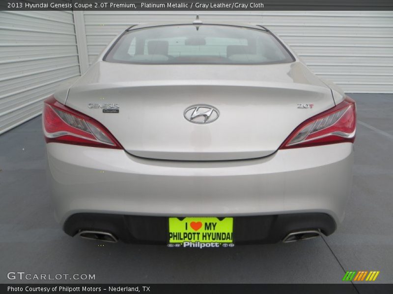 Platinum Metallic / Gray Leather/Gray Cloth 2013 Hyundai Genesis Coupe 2.0T Premium