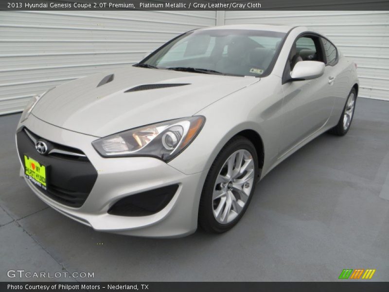 Platinum Metallic / Gray Leather/Gray Cloth 2013 Hyundai Genesis Coupe 2.0T Premium