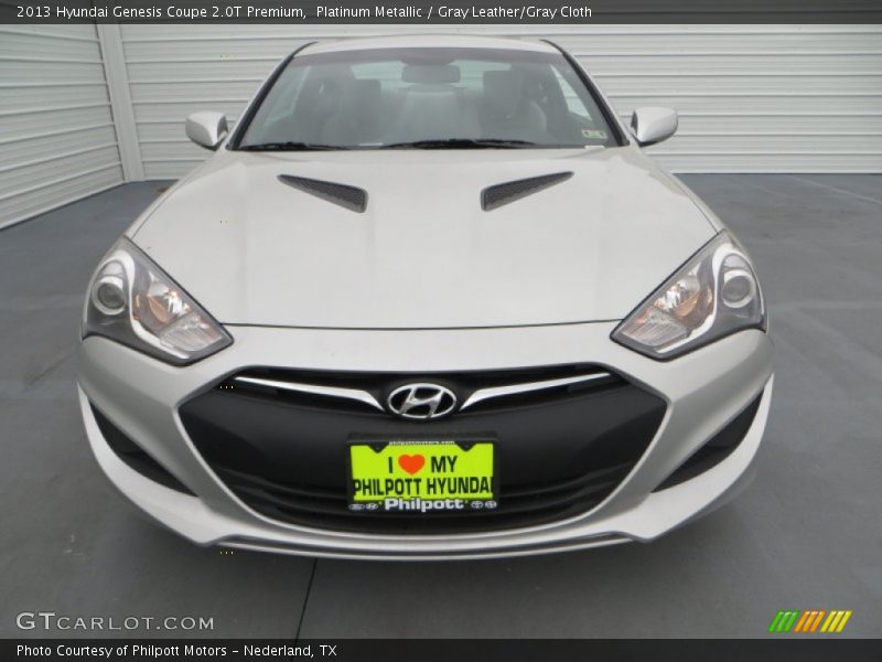 Platinum Metallic / Gray Leather/Gray Cloth 2013 Hyundai Genesis Coupe 2.0T Premium