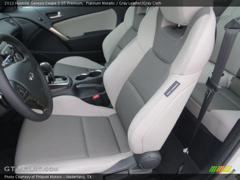 Platinum Metallic / Gray Leather/Gray Cloth 2013 Hyundai Genesis Coupe 2.0T Premium