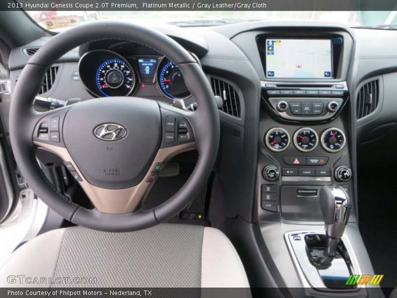 Platinum Metallic / Gray Leather/Gray Cloth 2013 Hyundai Genesis Coupe 2.0T Premium