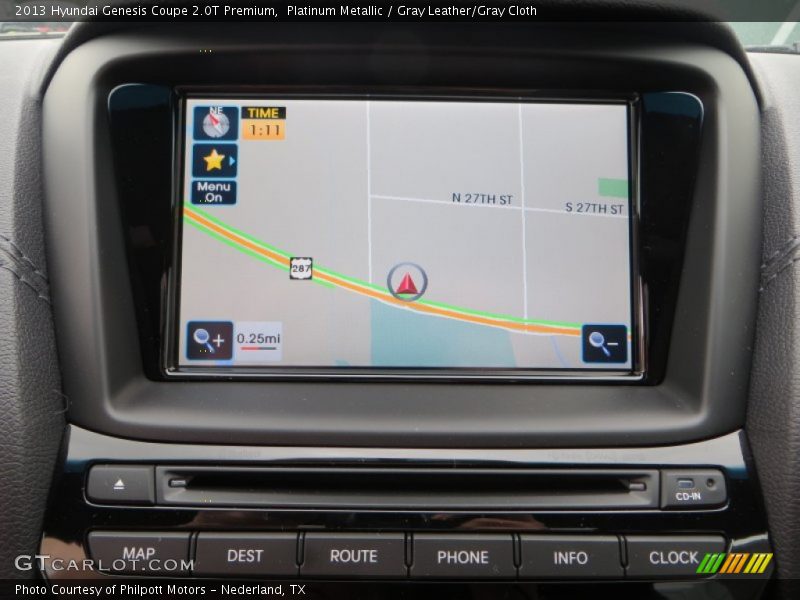 Platinum Metallic / Gray Leather/Gray Cloth 2013 Hyundai Genesis Coupe 2.0T Premium