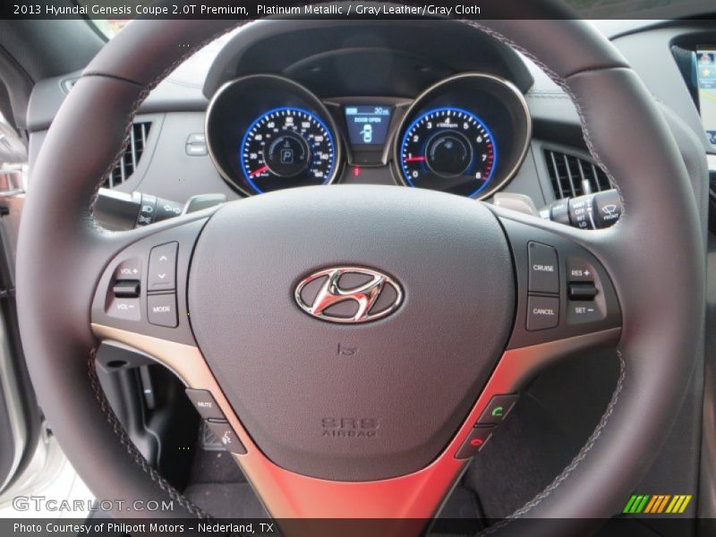 Platinum Metallic / Gray Leather/Gray Cloth 2013 Hyundai Genesis Coupe 2.0T Premium