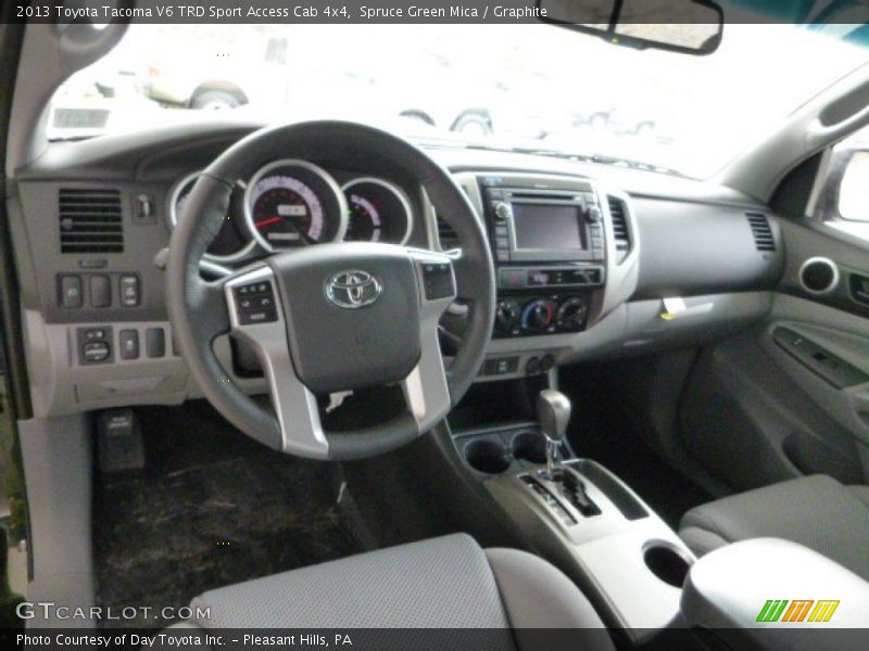 Spruce Green Mica / Graphite 2013 Toyota Tacoma V6 TRD Sport Access Cab 4x4