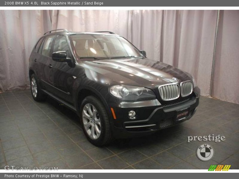Black Sapphire Metallic / Sand Beige 2008 BMW X5 4.8i