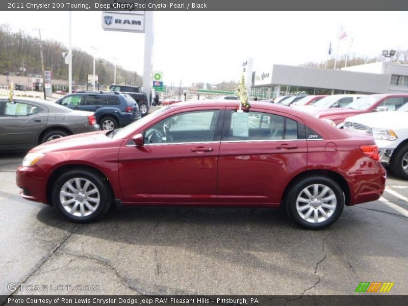 Deep Cherry Red Crystal Pearl / Black 2011 Chrysler 200 Touring