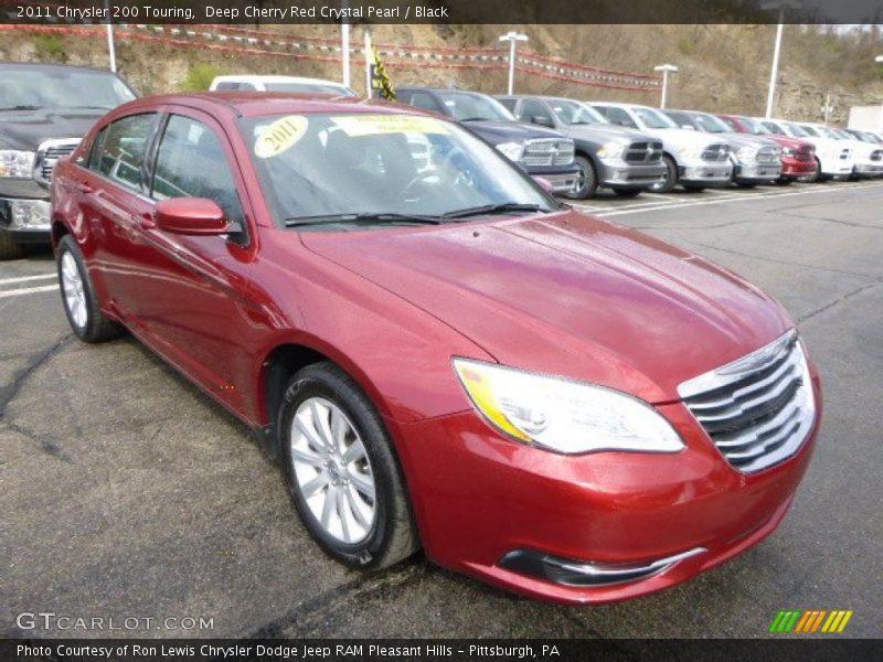 Deep Cherry Red Crystal Pearl / Black 2011 Chrysler 200 Touring