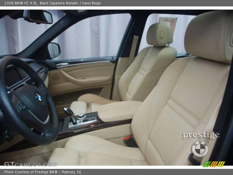 Black Sapphire Metallic / Sand Beige 2008 BMW X5 4.8i
