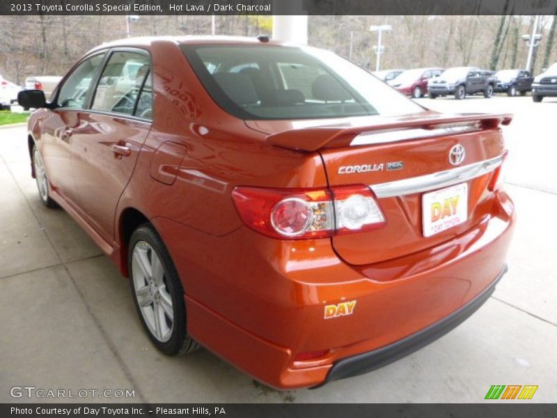 Hot Lava / Dark Charcoal 2013 Toyota Corolla S Special Edition