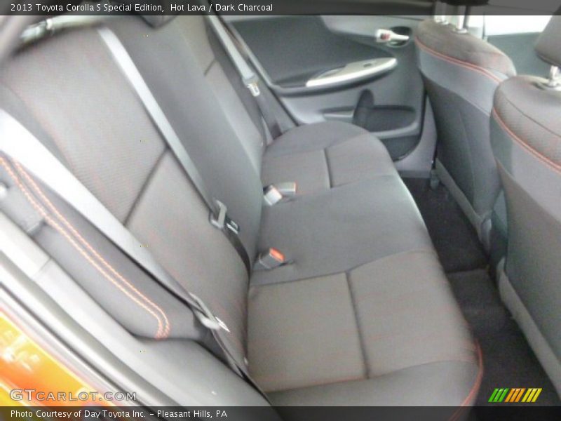 Rear Seat of 2013 Corolla S Special Edition