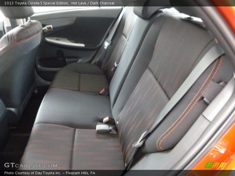 Rear Seat of 2013 Corolla S Special Edition