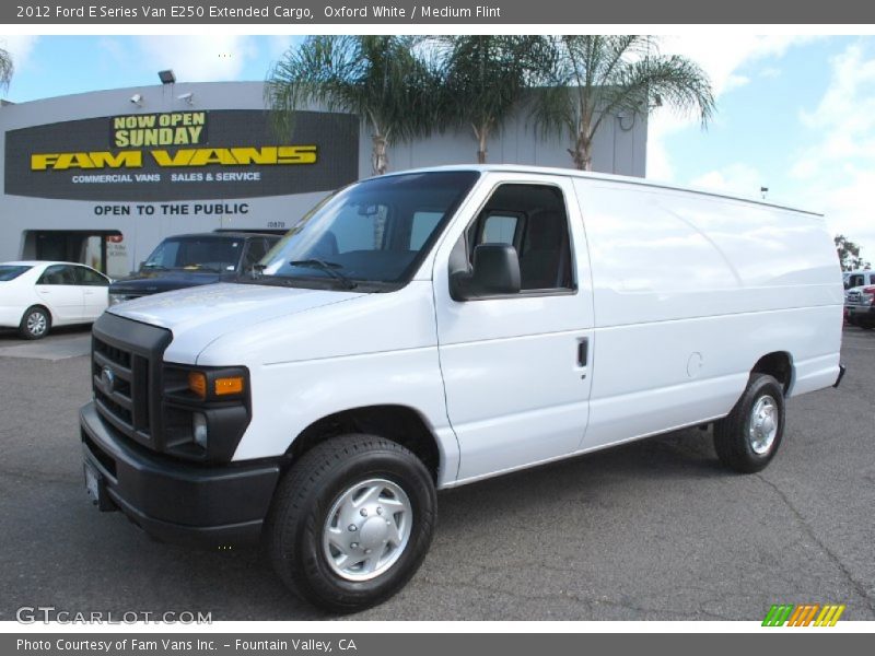 Oxford White / Medium Flint 2012 Ford E Series Van E250 Extended Cargo