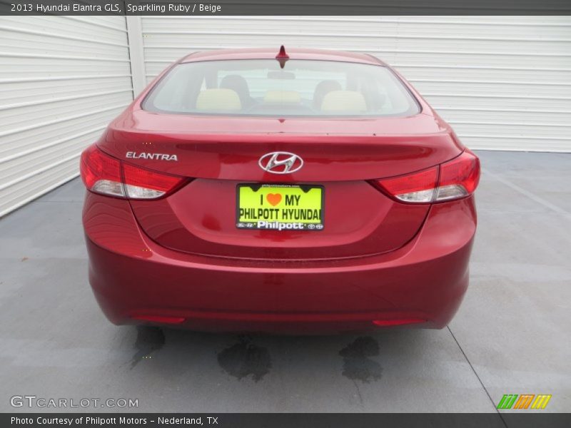 Sparkling Ruby / Beige 2013 Hyundai Elantra GLS