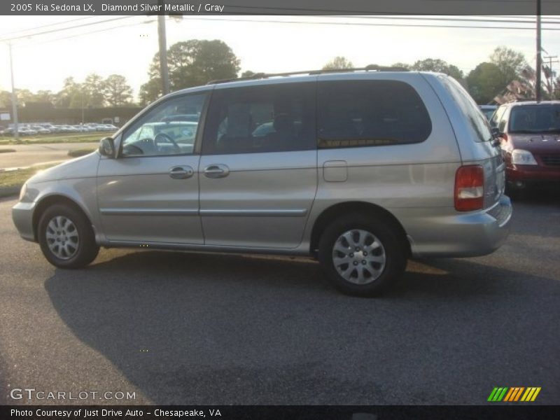 Diamond Silver Metallic / Gray 2005 Kia Sedona LX