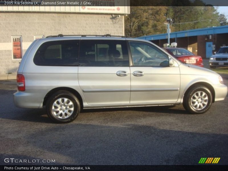 Diamond Silver Metallic / Gray 2005 Kia Sedona LX