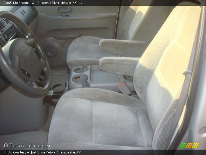 Diamond Silver Metallic / Gray 2005 Kia Sedona LX