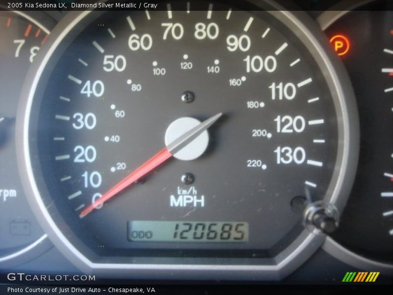 Diamond Silver Metallic / Gray 2005 Kia Sedona LX