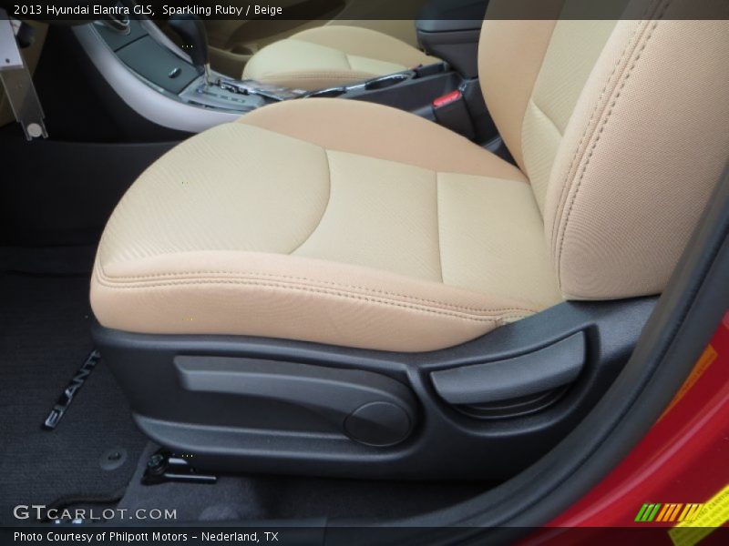 Sparkling Ruby / Beige 2013 Hyundai Elantra GLS