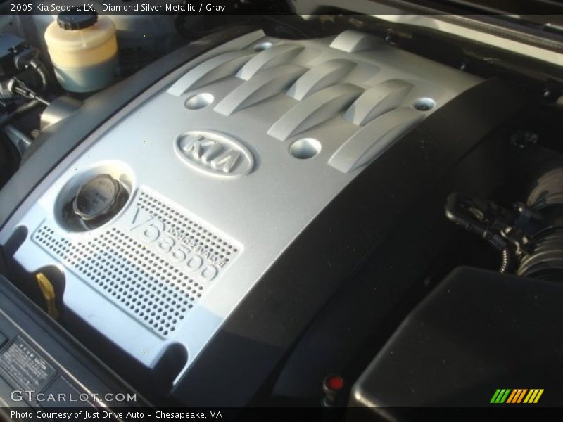 Diamond Silver Metallic / Gray 2005 Kia Sedona LX