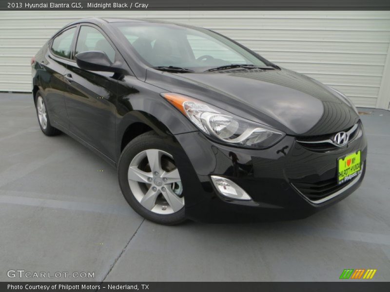 Midnight Black / Gray 2013 Hyundai Elantra GLS