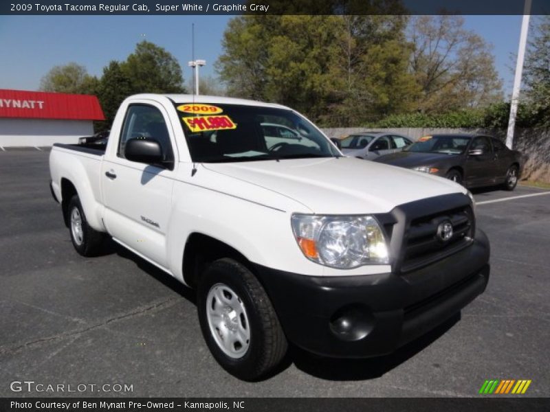 Super White / Graphite Gray 2009 Toyota Tacoma Regular Cab