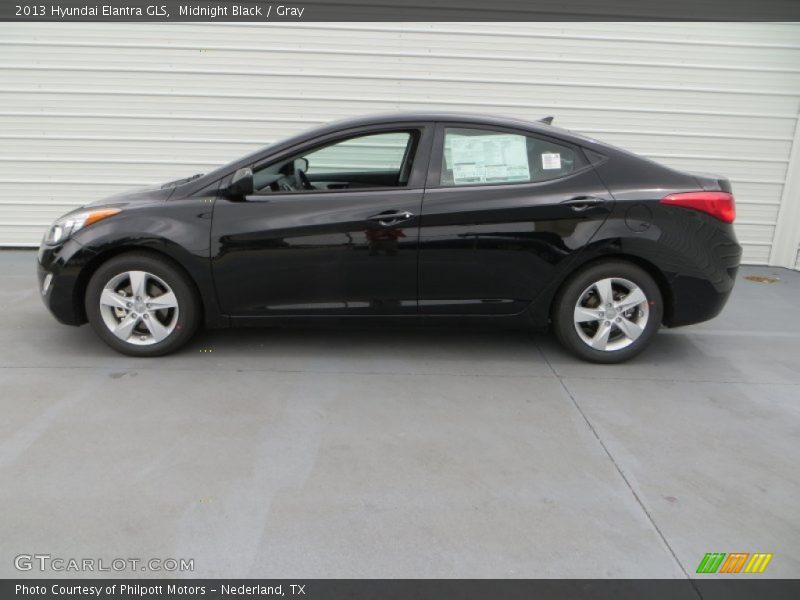 Midnight Black / Gray 2013 Hyundai Elantra GLS