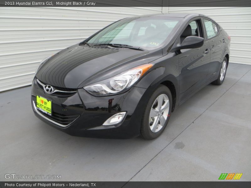 Midnight Black / Gray 2013 Hyundai Elantra GLS