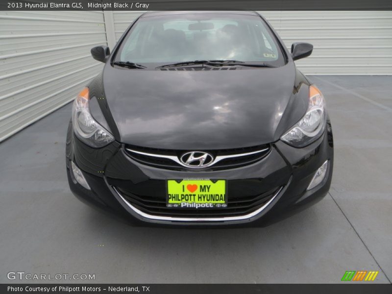 Midnight Black / Gray 2013 Hyundai Elantra GLS