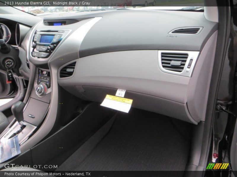 Midnight Black / Gray 2013 Hyundai Elantra GLS
