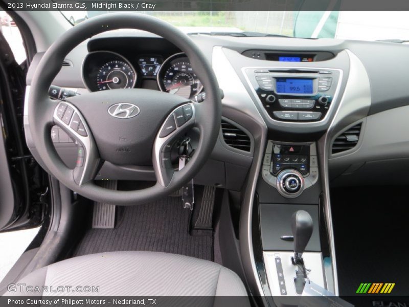 Midnight Black / Gray 2013 Hyundai Elantra GLS