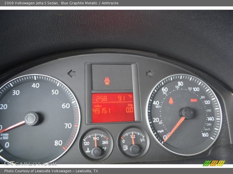 Blue Graphite Metallic / Anthracite 2009 Volkswagen Jetta S Sedan