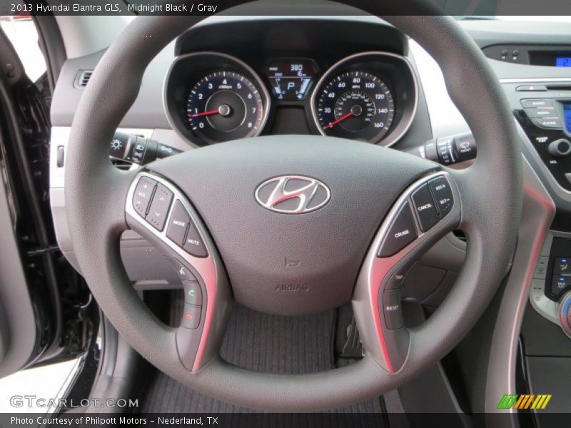 Midnight Black / Gray 2013 Hyundai Elantra GLS