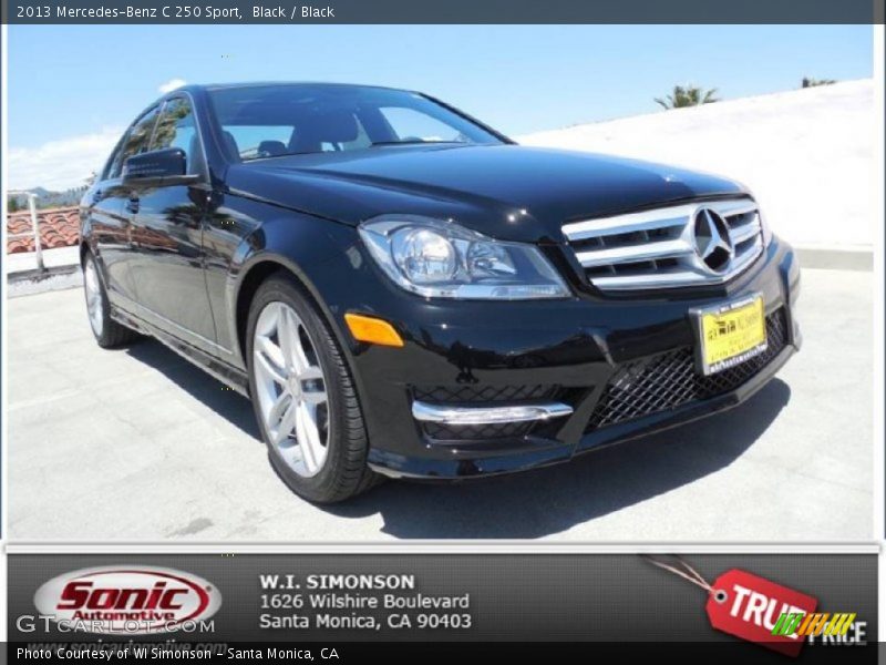 Black / Black 2013 Mercedes-Benz C 250 Sport