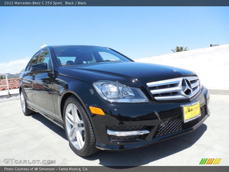 Black / Black 2013 Mercedes-Benz C 250 Sport