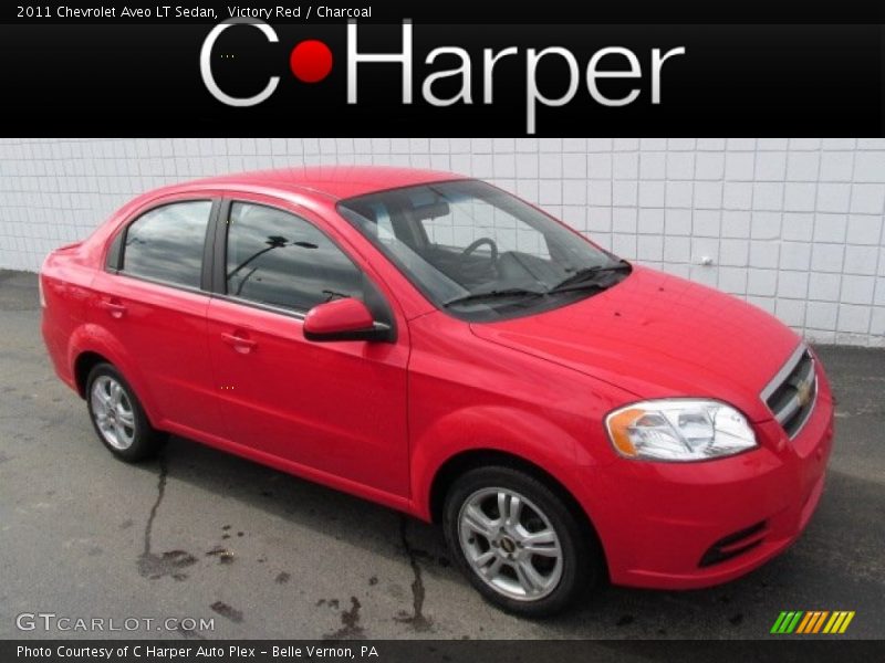 Victory Red / Charcoal 2011 Chevrolet Aveo LT Sedan