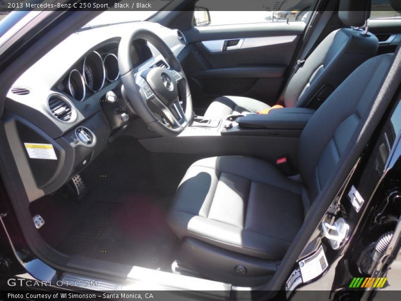 Black / Black 2013 Mercedes-Benz C 250 Sport