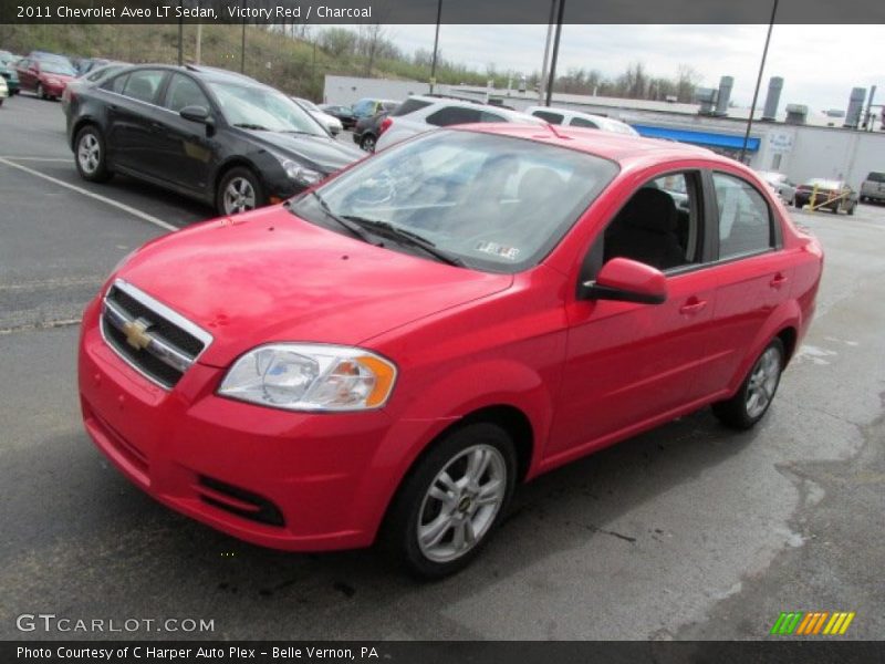 Victory Red / Charcoal 2011 Chevrolet Aveo LT Sedan