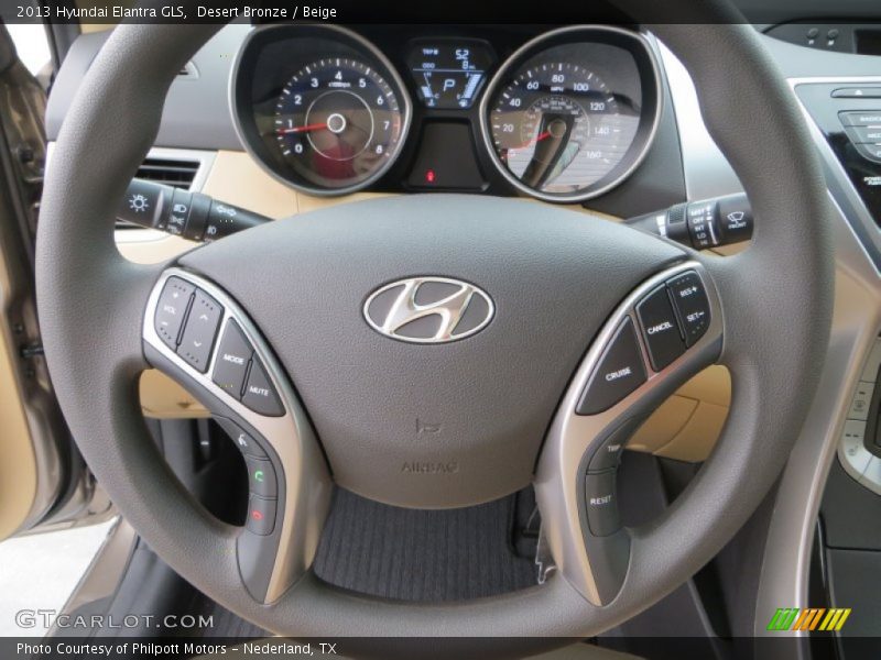 Desert Bronze / Beige 2013 Hyundai Elantra GLS