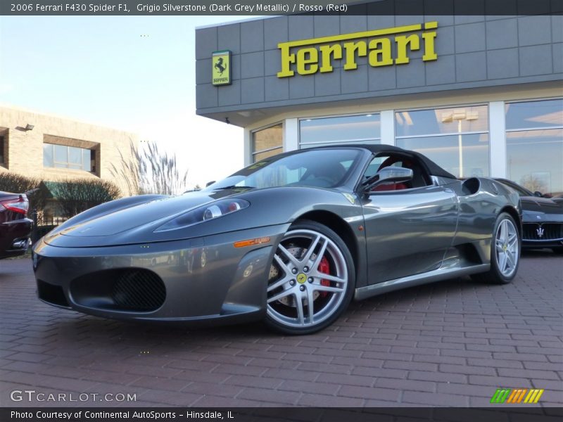 Grigio Silverstone (Dark Grey Metallic) / Rosso (Red) 2006 Ferrari F430 Spider F1