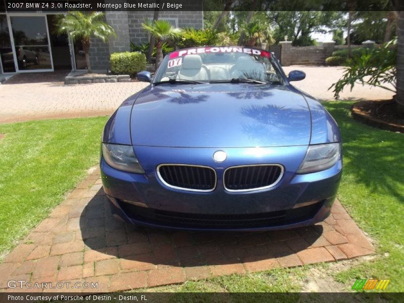 Montego Blue Metallic / Beige 2007 BMW Z4 3.0i Roadster