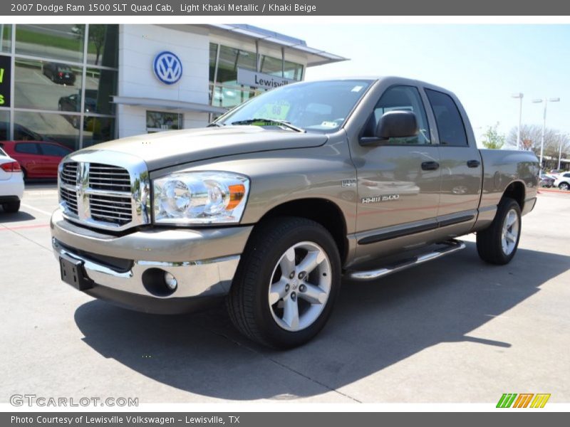 Light Khaki Metallic / Khaki Beige 2007 Dodge Ram 1500 SLT Quad Cab