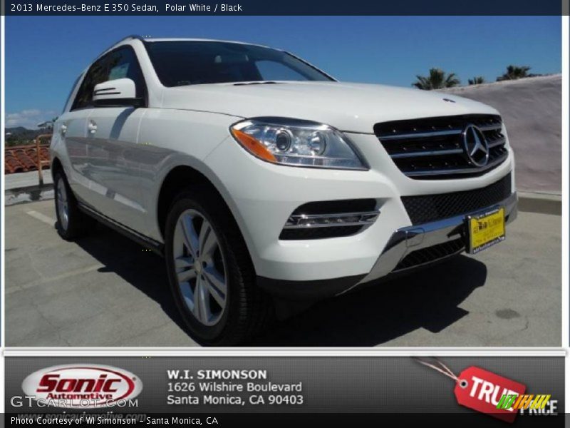 Polar White / Black 2013 Mercedes-Benz E 350 Sedan