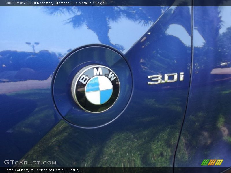 Montego Blue Metallic / Beige 2007 BMW Z4 3.0i Roadster