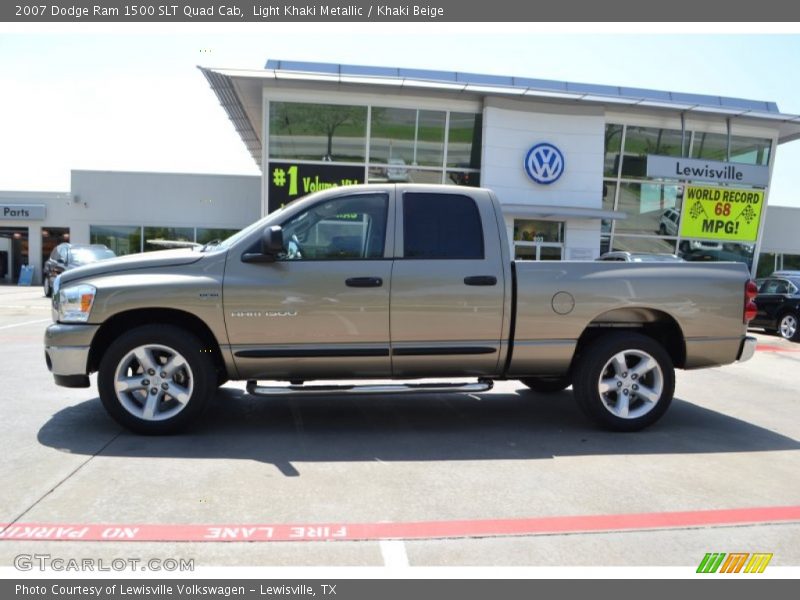 Light Khaki Metallic / Khaki Beige 2007 Dodge Ram 1500 SLT Quad Cab